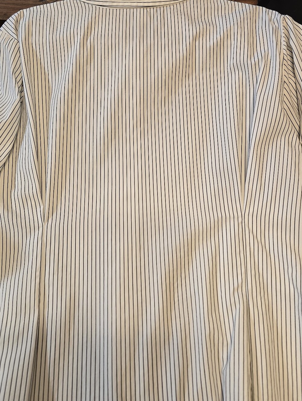 Nordstrom Striped Button Up Shirt XXL White Black 100% Cotton Long Sleeve - Picture 5 of 8